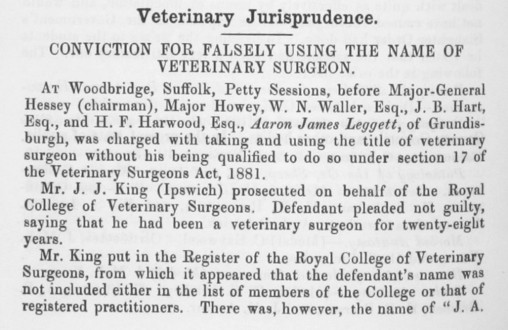 ‘The Veterinarian’ Vol 64 Issue 7 – July 1891