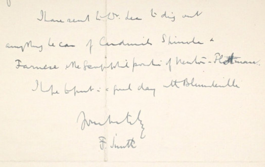 15 - Letter to Fred Bullock from Frederick Smith, 21 Feb 1914