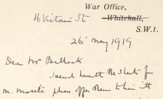 9 – Letter to Fred Bullock from Frederick Smith, 26 May 1919