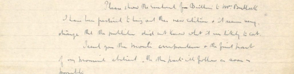 14 – Letter to Fred Bullock from Frederick Smith,  16 Sep 1919