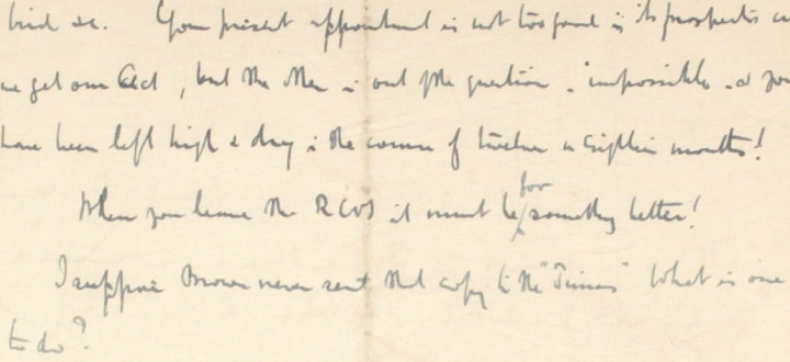 18 – Letter to Fred Bullock from Frederick Smith,  4 Nov 1919