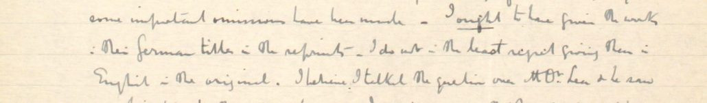22 – Letter to Fred Bullock from Frederick Smith, 5 Dec 1919