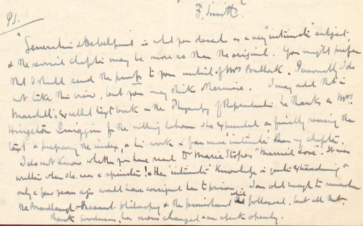 37 – Letter to Fred Bullock from Frederick Smith, 31 May 1920