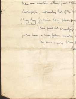 45 – Letter to Fred Bullock from Frederick Smith, 8 Aug 1920