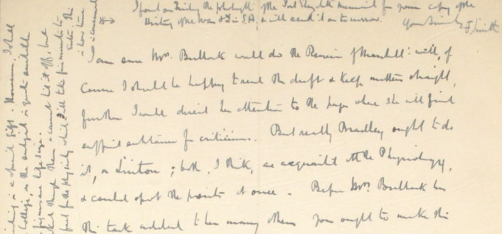 9 – Letter to Fred Bullock from Frederick Smith, 15 Feb 1920