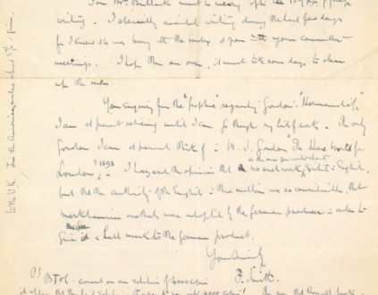 60 – Letter to Fred Bullock from Frederick Smith, 6 Oct 1920