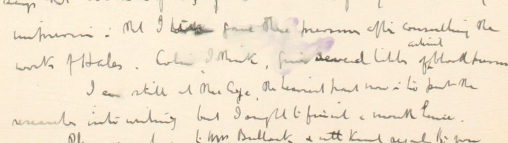 11 – Letter to Fred Bullock from Frederick Smith, 22 Chapel Park Road, 1 May 1921