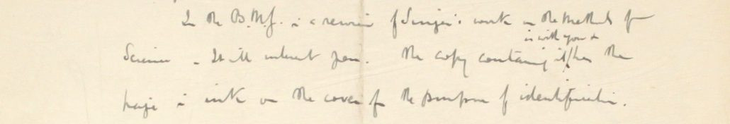 24 – Letter to Fred Bullock from Frederick Smith, 22 Chapel Park Road, 11 Sep 1921
