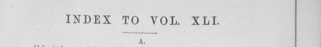 Index to ‘The Veterinarian’ Vol 41 – 1868
