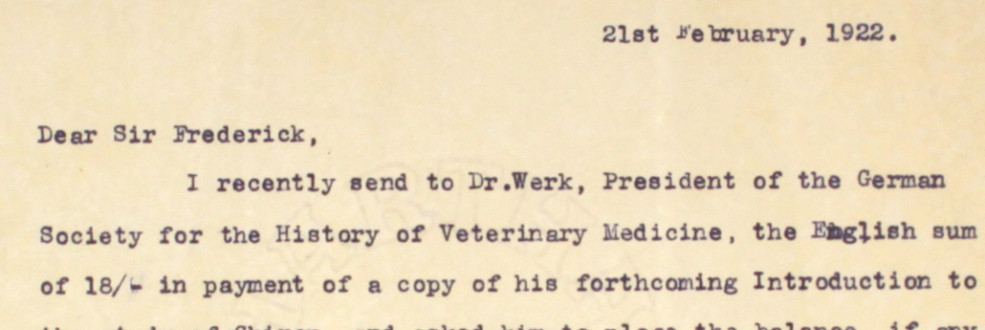 13 - Letter to Frederick Smith from Fred Bullock, 21 Feb 1922