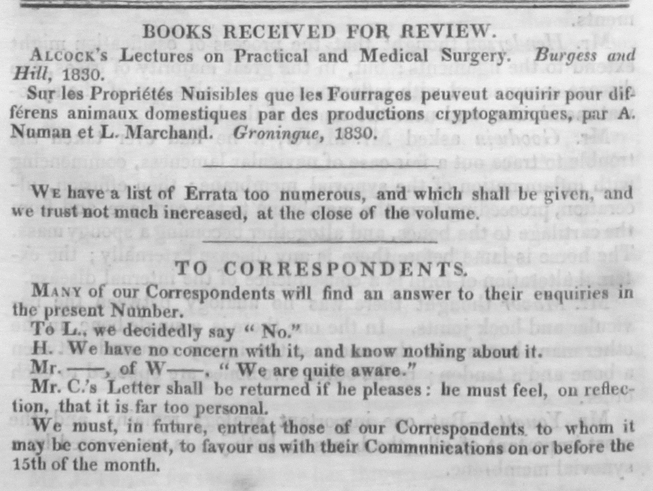 'The Veterinarian' Vol 3 Issue 6 - June 1830 - RCVS Vet History