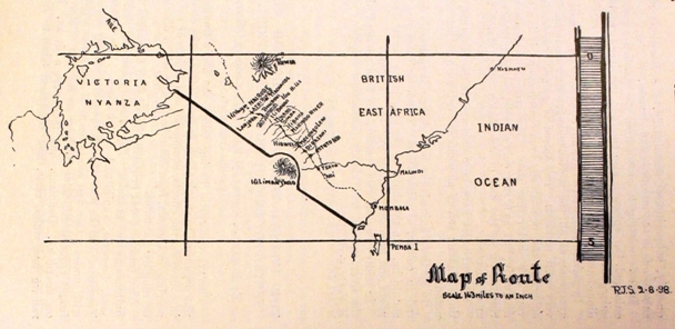 Stordy's map of the route dated 2 August 1898