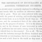 Call for supporting veterinary students