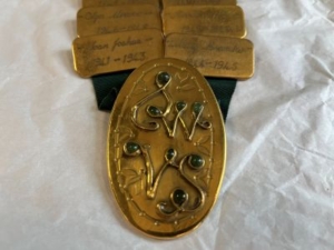 Detail of the pendant of the Society of Women Veterinary Surgeons presidential chain